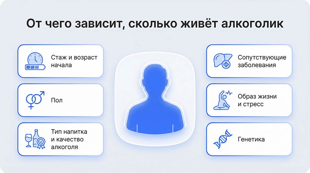 От чего зависит продолжительность жизни запойного алкоголика