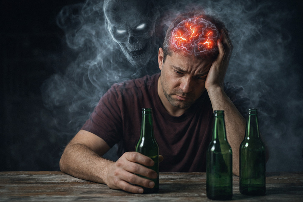 Алкогольная энцефалопатия — отек головного мозга у алкоголиков