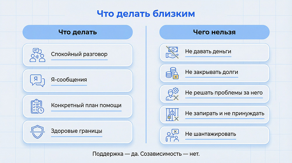 что делать близким наркомана