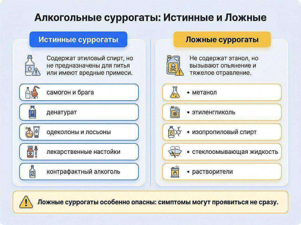 Виды алкогольных суррогатов